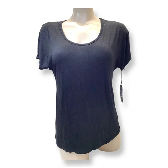 Alexis Ren Size Large Revolve Trap Crewneck Black Tee New With Tags - Picture 1 of 3